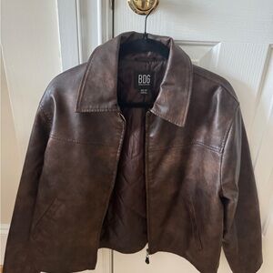 BDG Dark Brown Leather Jacket